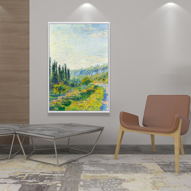 Stunning Nature Scenery Painting for Bedroom Country Landscape Wall Art in Green