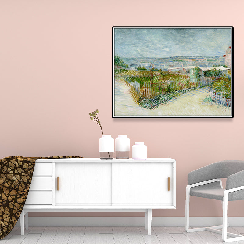 Van Gogh Farmland Wall Art Print Soft Color Canvas Painting for House Decoration