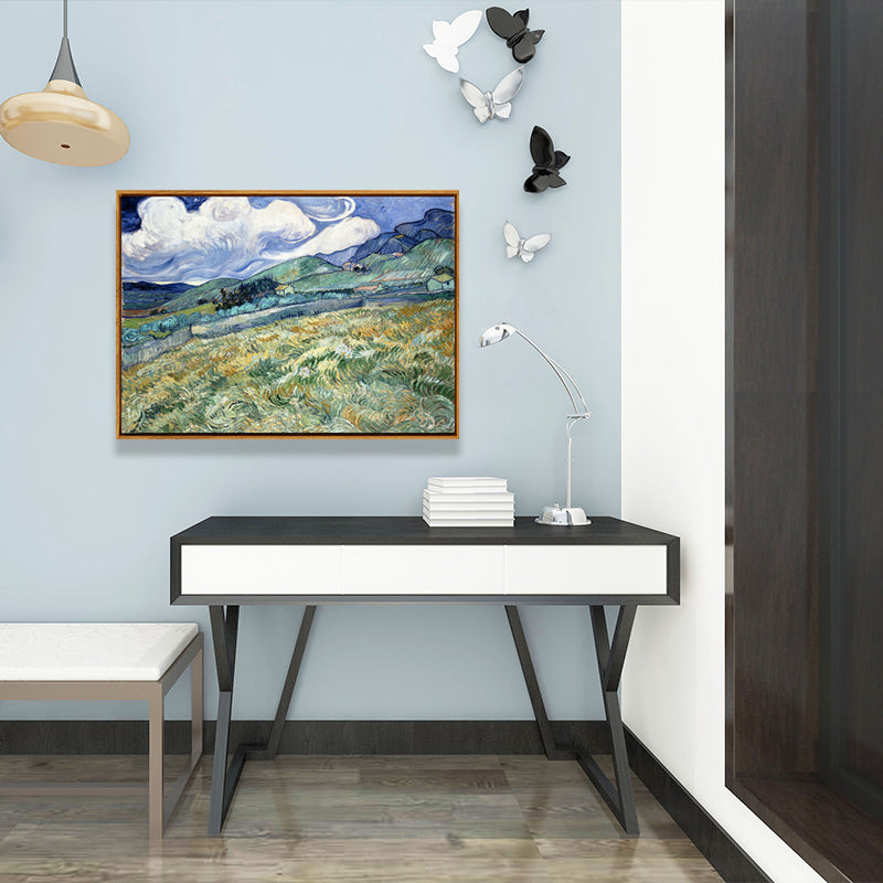 Van Gogh – toile de champ de blé, décoration murale texturée de ferme, couleur douce pour chambre