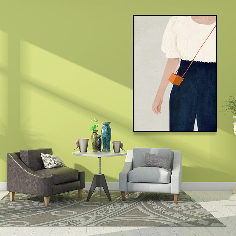 Décoration murale de fille de mode scandinave, impression sur toile de couleur Pastel pour salon (plusieurs tailles)