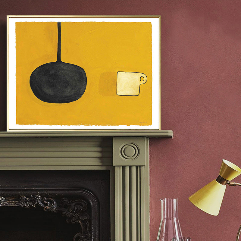 Soft Color Food Painting Canvas Textured Minimalistic Child Bedroom Wall Art