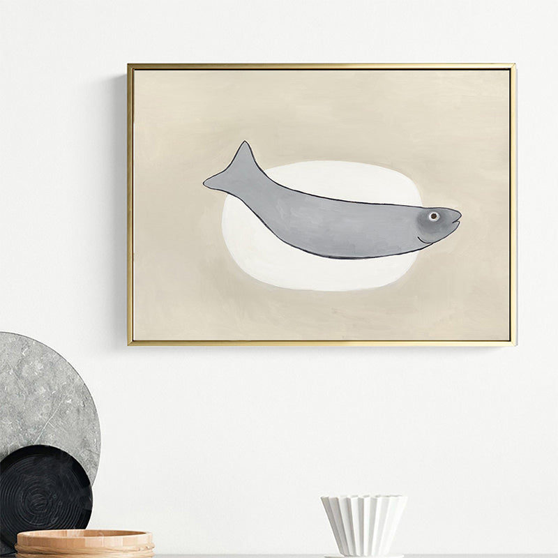 Soft Color Food Painting Canvas Textured Minimalistic Child Bedroom Wall Art