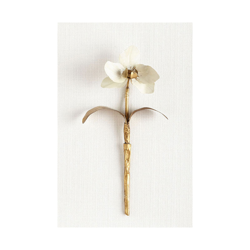 Gold Nordic Canvas Art Branch of Blooming Flower Wall Decoration for Living Room