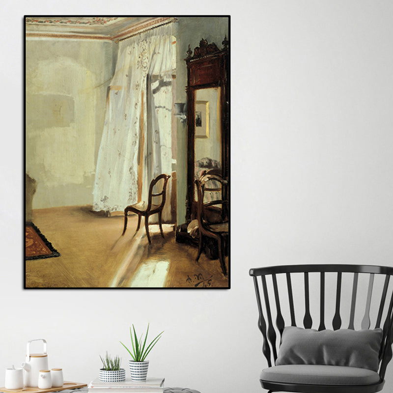Brown the Balcony Room Painting Adolph Menzel Traditional Textured Canvas Wall Art