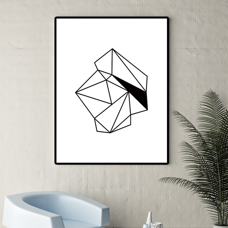 Canvas Textured Wall Decor Minimalism Geometric Pattern Art, Multiple Sizes Options