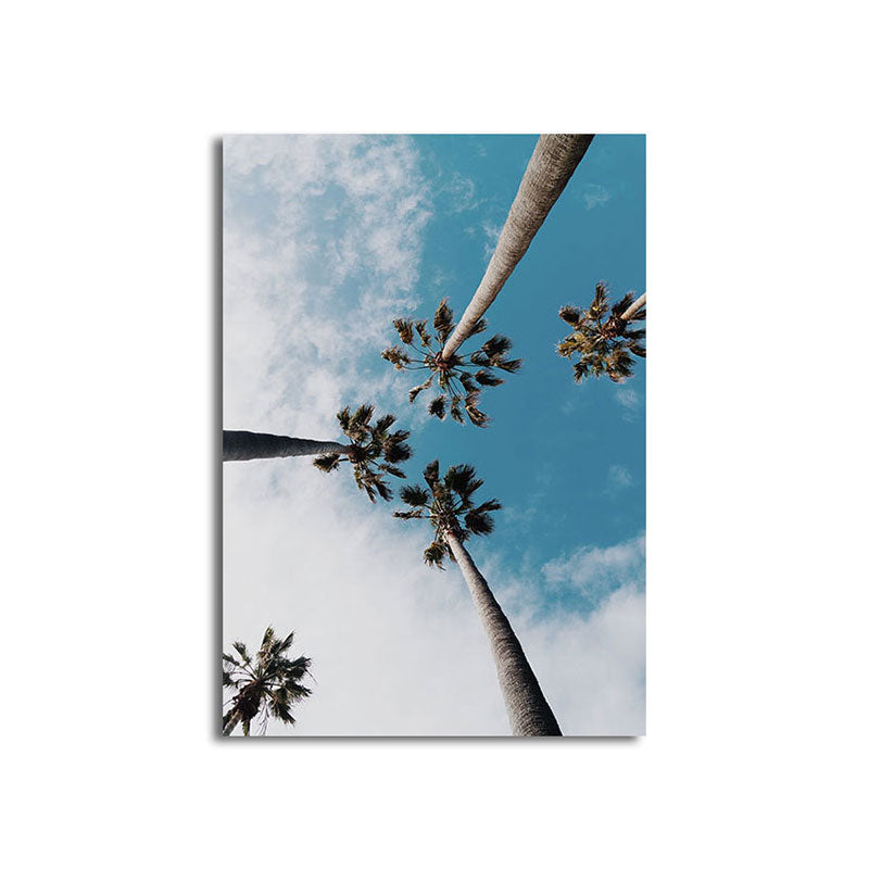 Textured Scenery Art Print Tropical Canvas Made Wall Decoration for Sitting Room