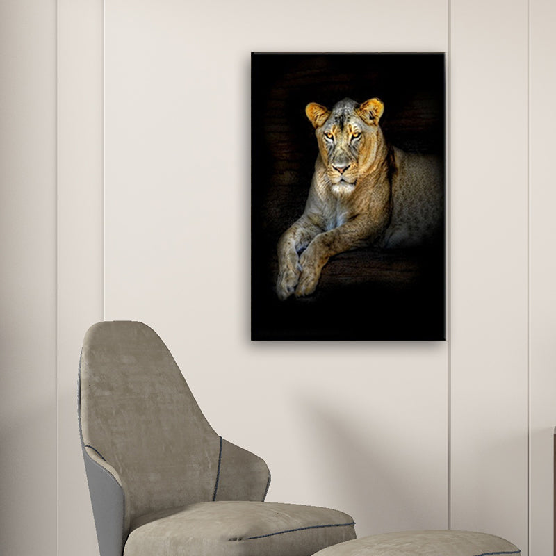 Photographie d'animaux sauvages, décoration murale pour salon, couleur foncée, Surface texturée