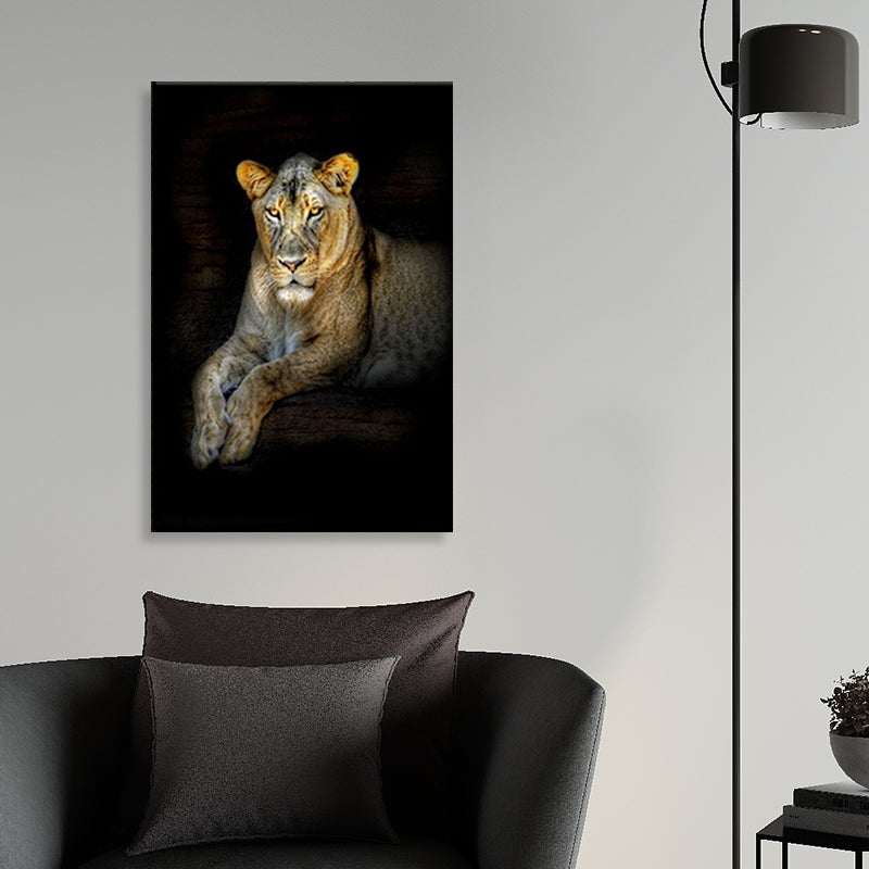 Photographie d'animaux sauvages, décoration murale pour salon, couleur foncée, Surface texturée