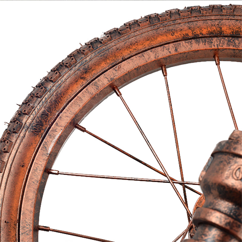 1 Light Wall Lighting Rustic Industrial Wheel Design Metal Sconce Lamp in Dark Rust for Restaurant
