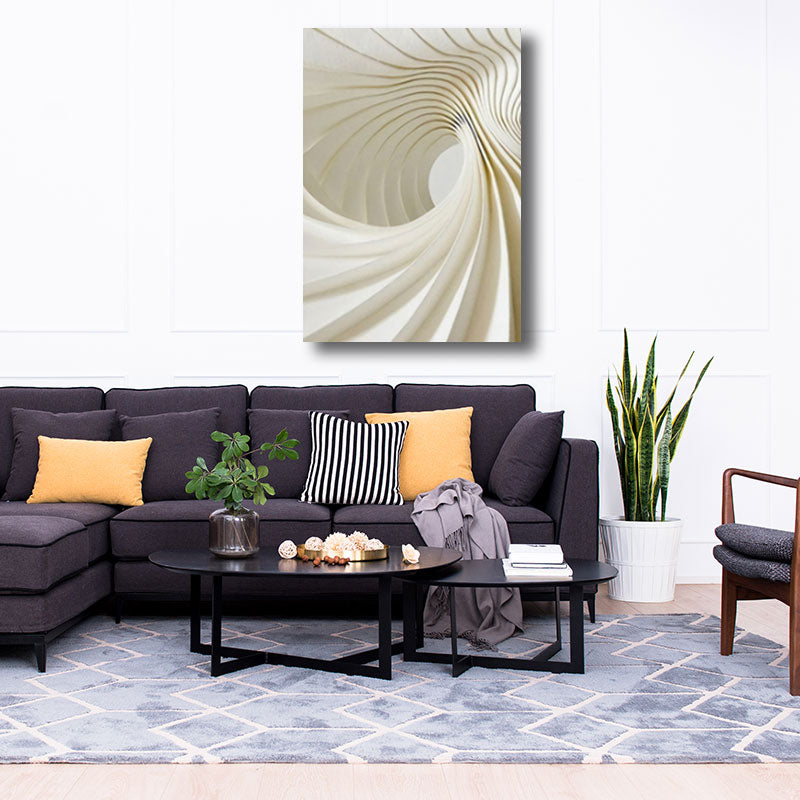 Minimalistisches abstraktes Muster, Wandkunst, sanfte Farben, dekorativ gewickelte Leinwand für Gästezimmer