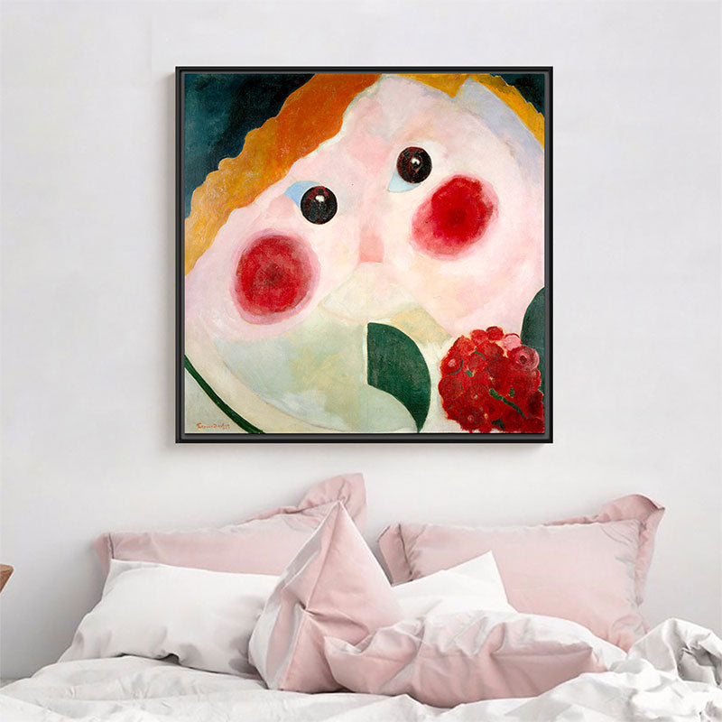 Novelty Cartoon Figure Painting for Children Bedroom in Red, Multiple Sizes Options