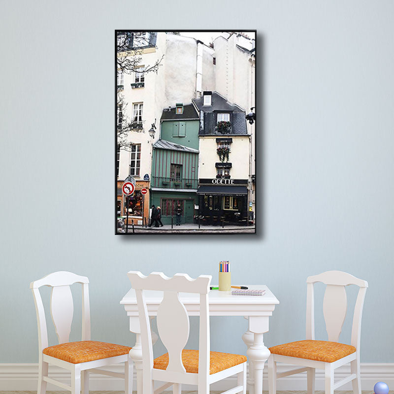 Architectuur Wall Art Decor voor salon verpakt canvas wit voor decoratief, meerdere maten beschikbaar