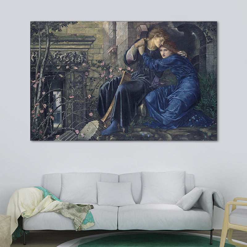 World Culture Religious Figures Painting Light Color Textured Wall Art for Playroom