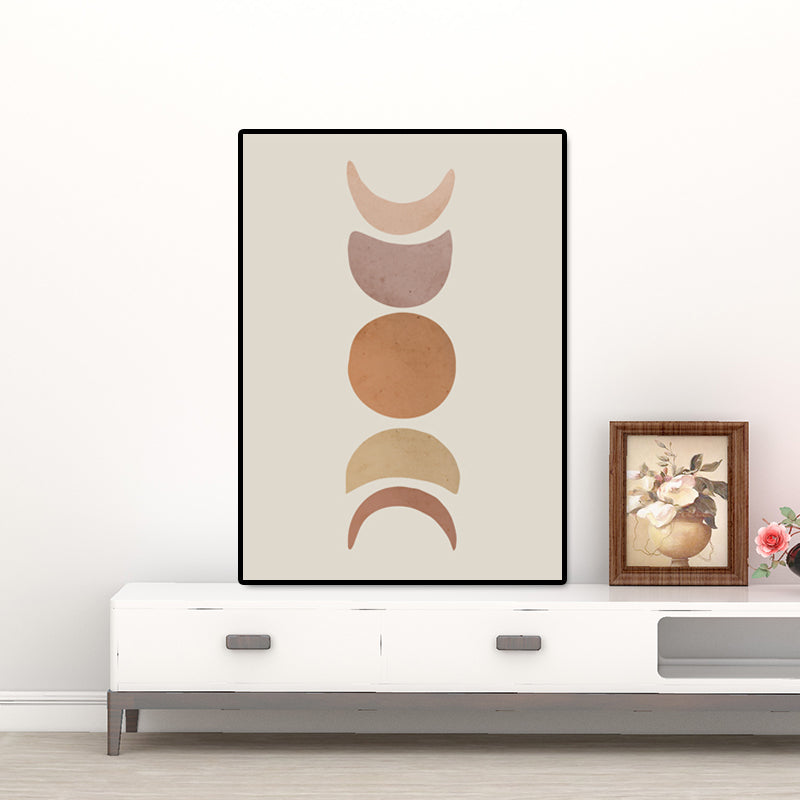 Scandinavian Landscapes Wall Art Print Brown Textured Wrapped Canvas for Bedroom