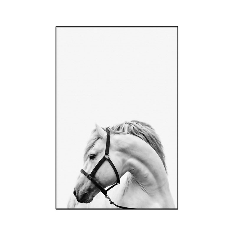 Donkere kleur Steed wanddecoratie getextureerd oppervlak Wall Art Print voor woonkamer
