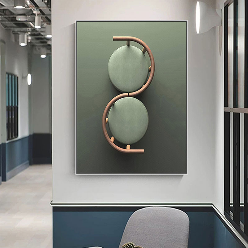 Strukturierte Heimdekoration, bunte Leinwanddrucke, modernistische geometrische Wandkunst für den Flur