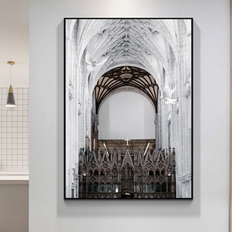 Mehrfarbiger Architektur-Leinwand-Kunstdruck, dekorativ, modern, für Flurgemälde