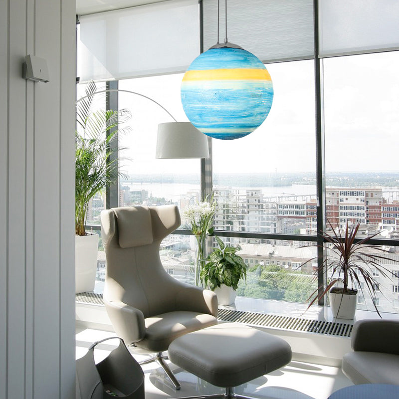 Pendre globe Lumière pour la chambre, Association de plafond de teinte à balle moderne réglable dans Chrome