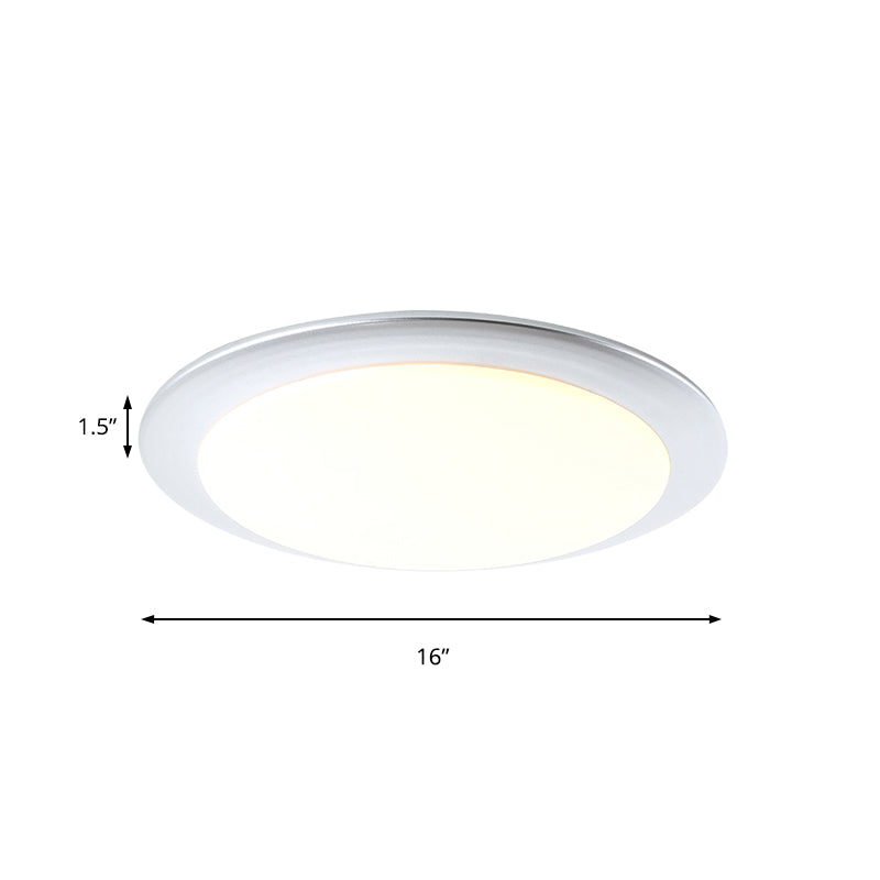 Vliegende Schotel Plafondlamp Nordic Acryl Goud/Zilver 16 "/20" Dia Geïntegreerde LED Plafondlamp voor Slaapkamer
