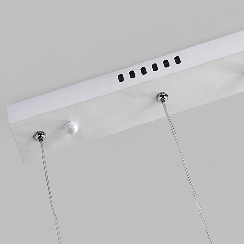 Bureau de bureau de plafond suspendu avec anneau en acrylique Shade White Cluster Pendent en lumière chaude / blanche