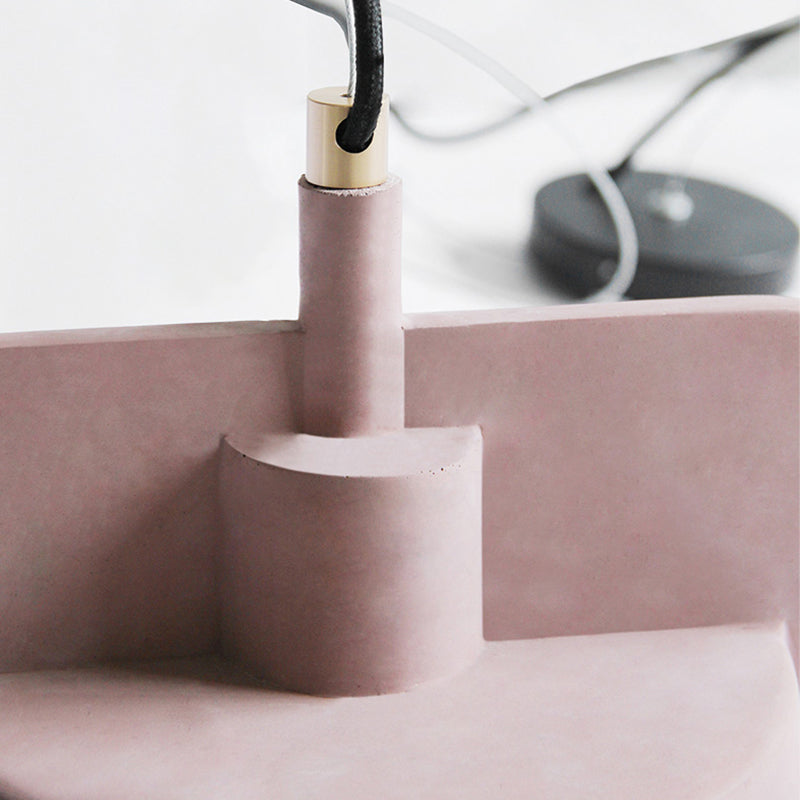 Geometrische Decke Anhänger Leicht Industrielle Zement 1 Hellgrau/Beige/rosa Hängedecke, 6 "/8"/9 "W.