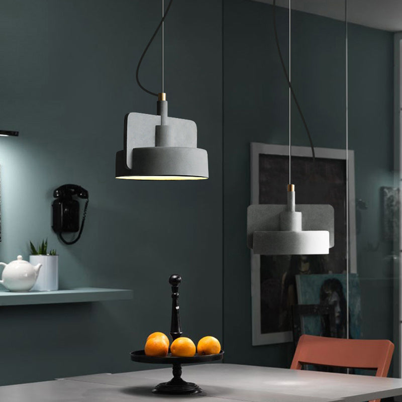 Geometrische Decke Anhänger Leicht Industrielle Zement 1 Hellgrau/Beige/rosa Hängedecke, 6 "/8"/9 "W.