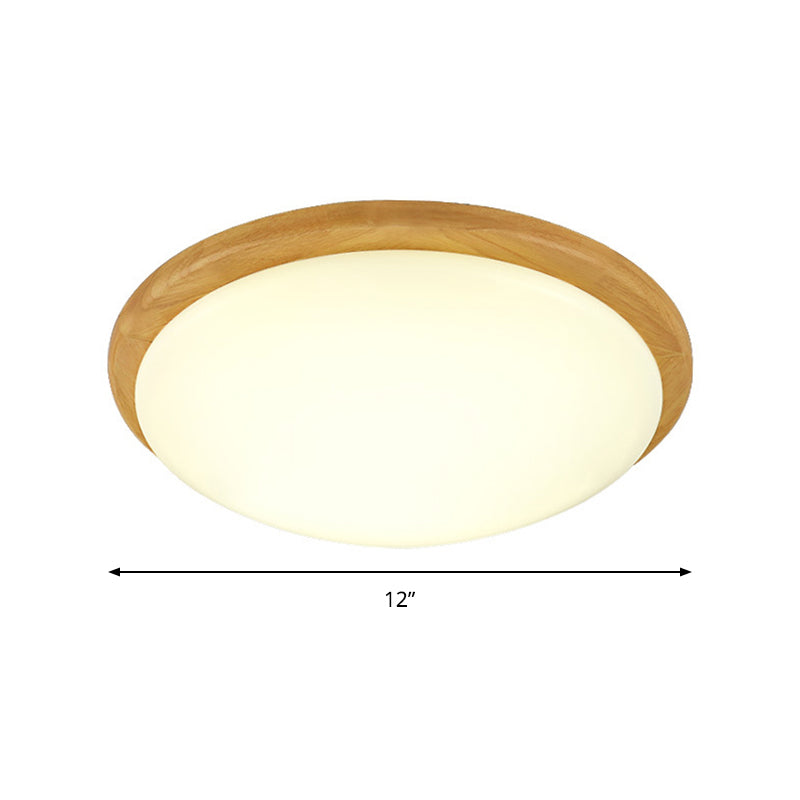 Plafonnier blanc de style japonais pour étude plafonnier acrylique à dôme blanc chaud