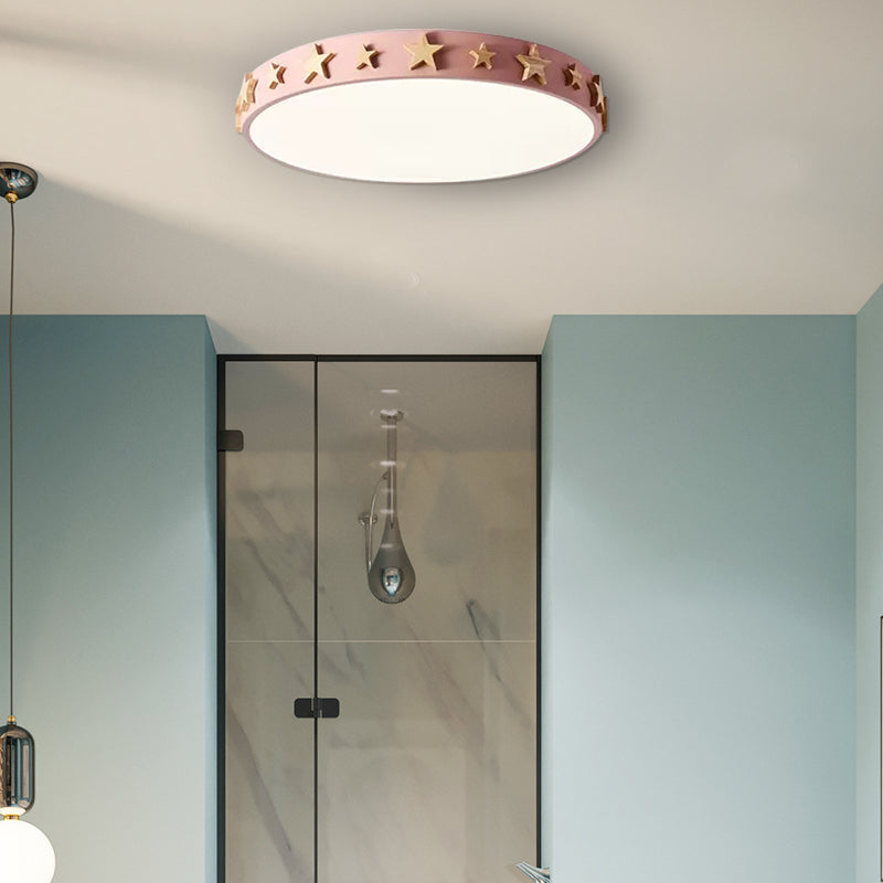 Trommel-Unterputzleuchte, moderne Deckenleuchte mit Sterndekoration für Kinderzimmer