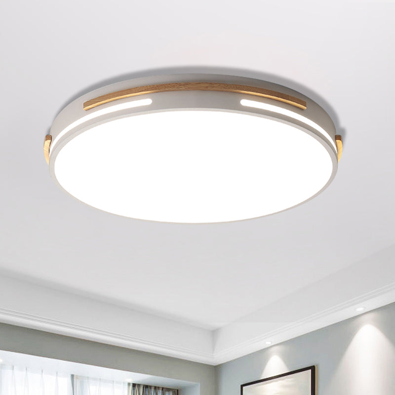 White/Green Round Flush Mount Lighting Simplicity LED Acrylic Flush Light Fixture for Living Room