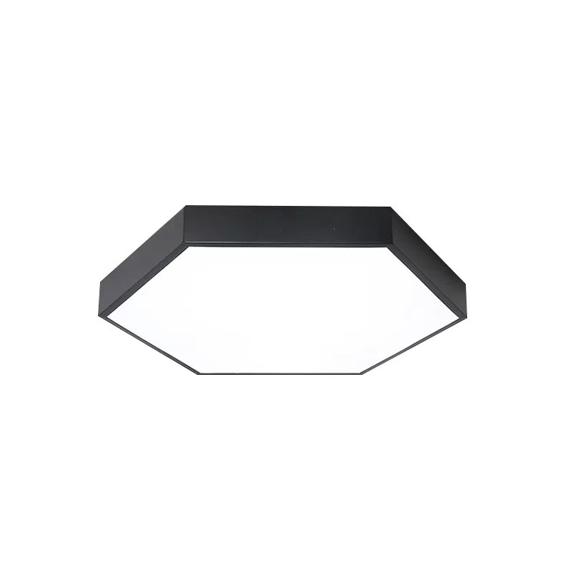 Plafonnier moderne pour chambre à coucher, plafonnier LED avec abat-jour hexagonal en acrylique