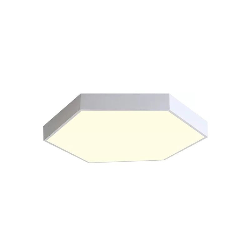 Plafonnier moderne pour chambre à coucher, plafonnier LED avec abat-jour hexagonal en acrylique