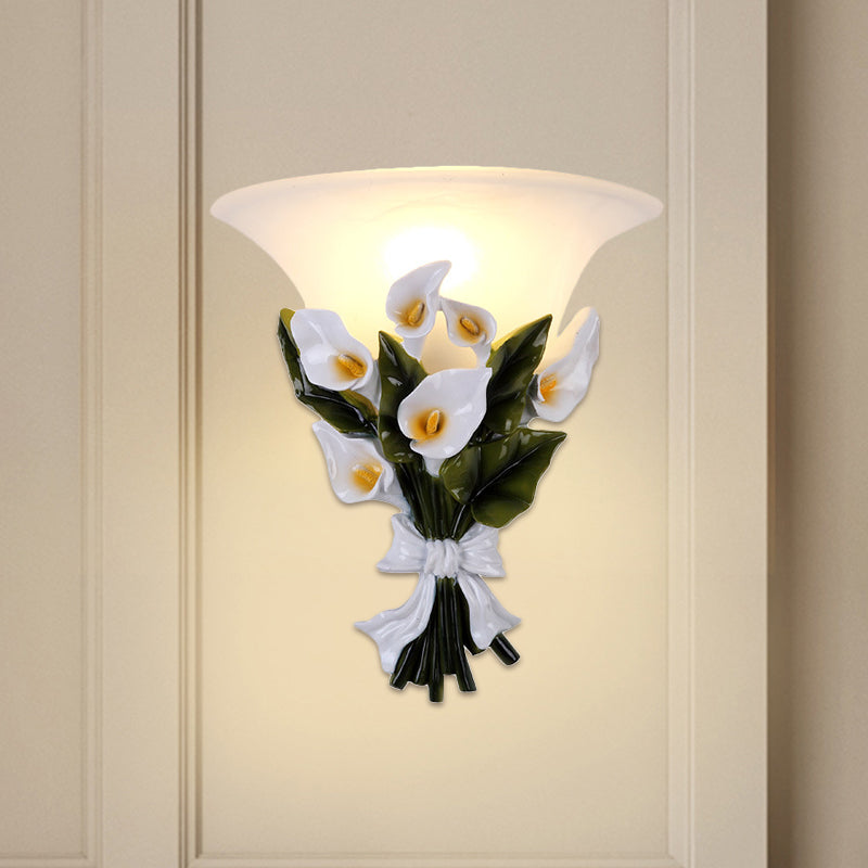 Klassieke bloemwandlamp: