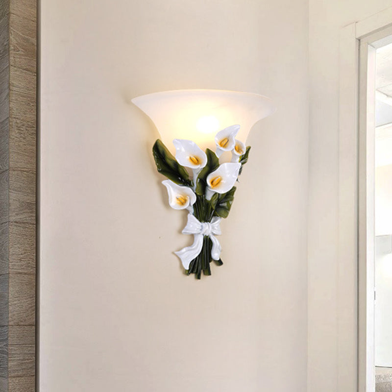 Klassieke bloemwandlamp: