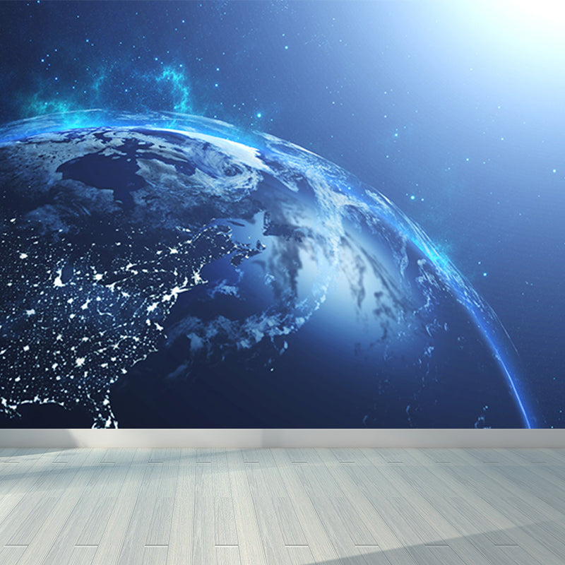 Planet View Mural Decal Modern Decorative Living Room Wall Covering, Personalise