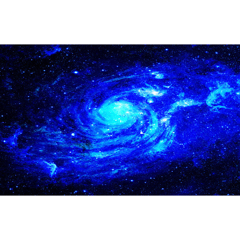 Modern Constellations Scene Wall Mural Non-Woven Waterproof Dark Blue Wall Art for Bedroom