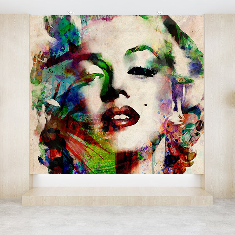 Autocollant Mural moderne et célèbre pour femme, couleur Pastel, décoration murale imperméable pour salle de bain