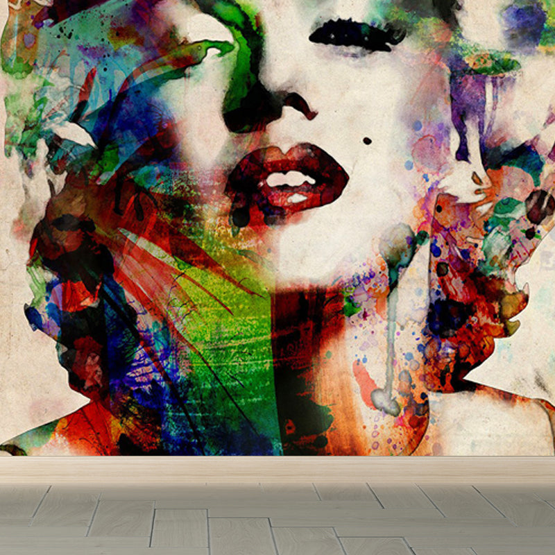 Autocollant Mural moderne et célèbre pour femme, couleur Pastel, décoration murale imperméable pour salle de bain