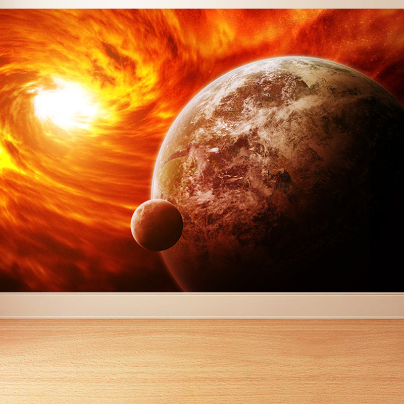 Waterproof Black Hole Wall Mural Modern Non-Woven Wall Art, Custom Size Available