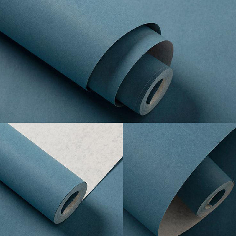 Dark Color Plain Wallpaper Roll Stain Resistant Simplicity Family Room Wall Decor
