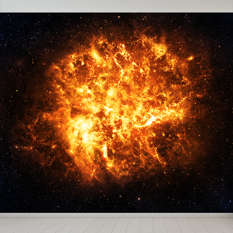 Dark Color Black Hole Mural Wallpaper Moisture Resistant Wall Art for Dining Room