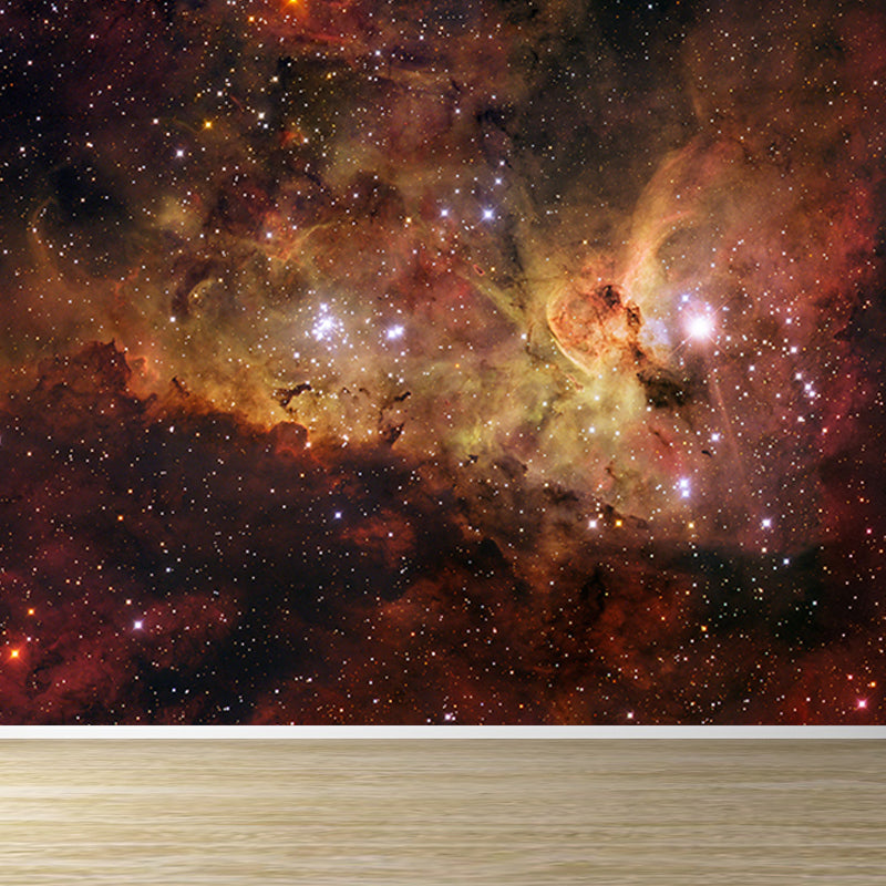 Dark Color Black Hole Mural Wallpaper Moisture Resistant Wall Art for Dining Room