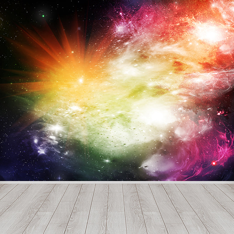 Dark Color Black Hole Mural Wallpaper Moisture Resistant Wall Art for Dining Room