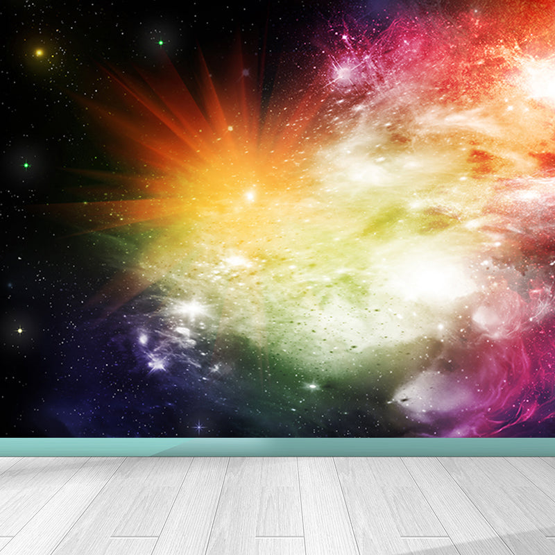 Dark Color Black Hole Mural Wallpaper Moisture Resistant Wall Art for Dining Room