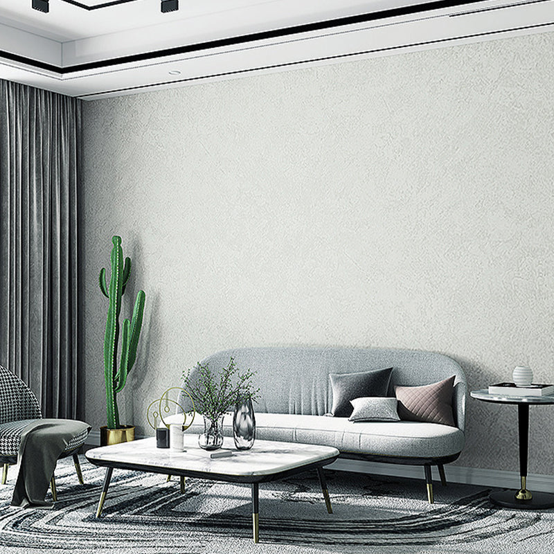 Minimal Plain Pattern Wallpaper Roll PVC Stain Resistant Light Color Wall Covering for Room