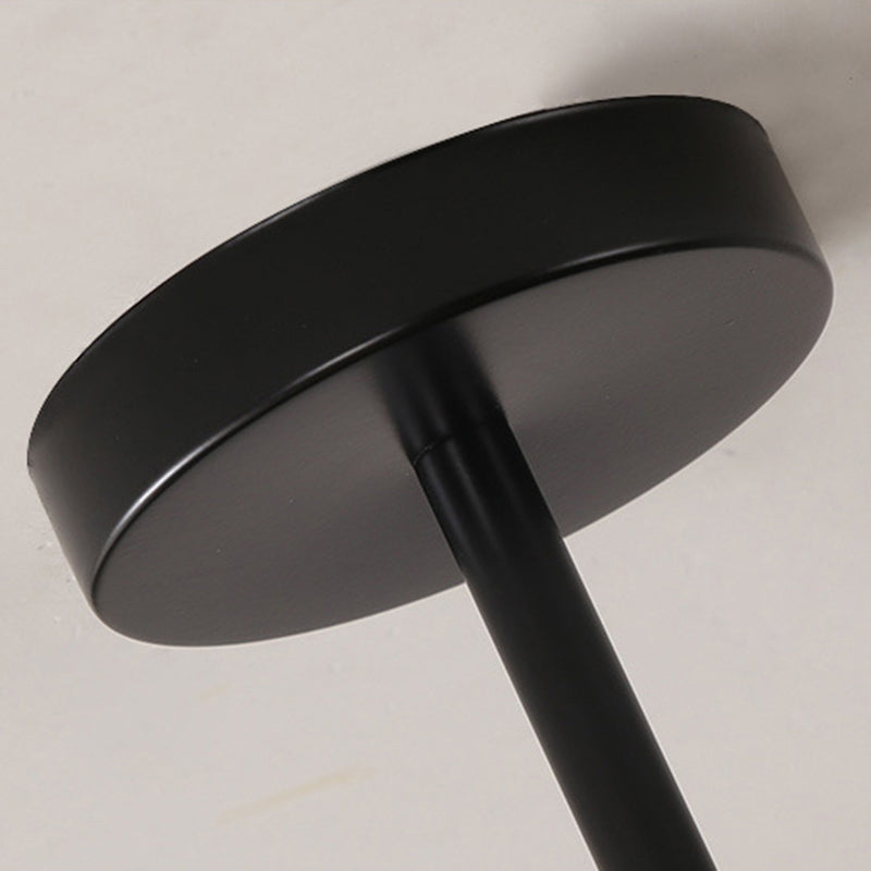 Amber/Blue/Clear Glass Spherical Chandelier Light Post Modern 6/8/10 Lights Black Pendant Lamp for Bedroom