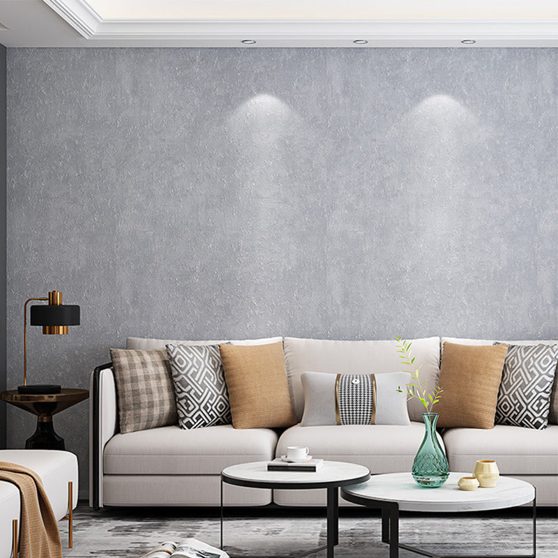 Unpasted Solid Wallpaper Roll Non-Woven Cloth Minimalist Wall Covering for Living Room