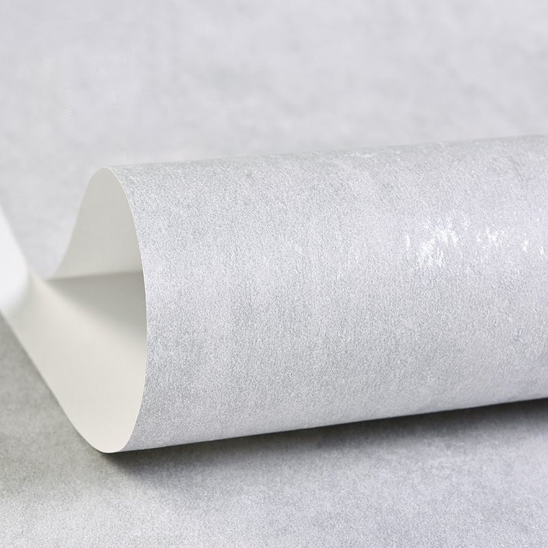 Unpasted Solid Wallpaper Roll Non-Woven Cloth Minimalist Wall Covering for Living Room