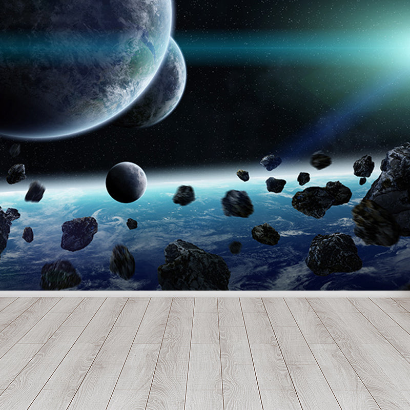 Miraculous Planet Scene Mural Decal Wallpaper Modern Non-Woven Material Wall Art