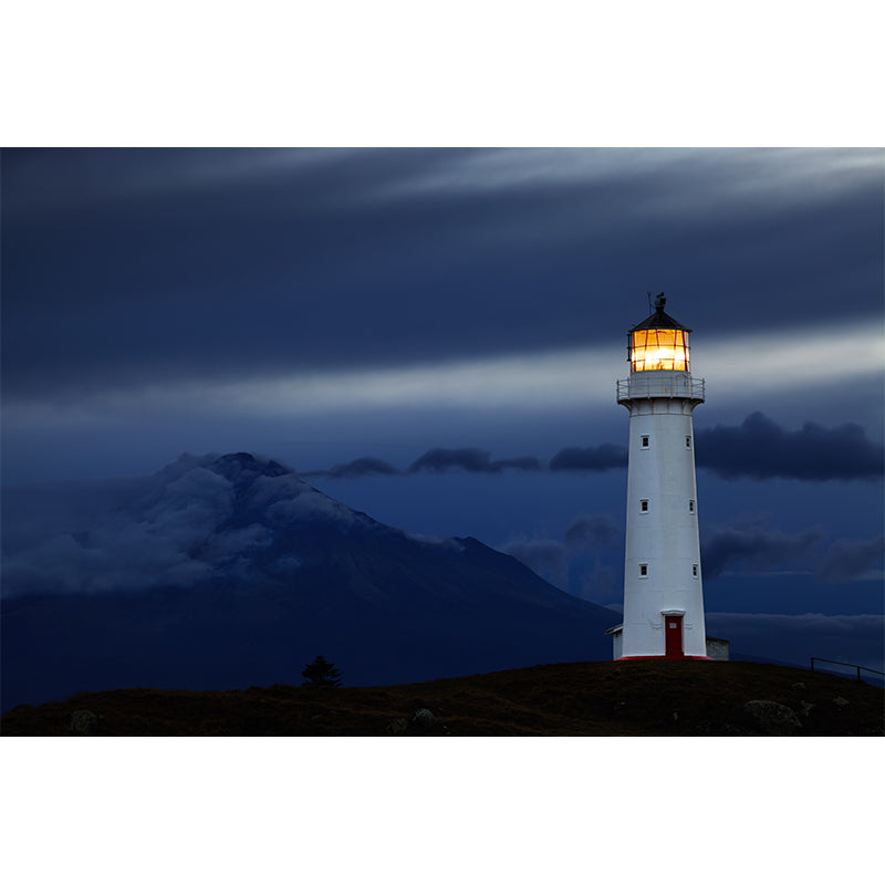 Fabulous Lighthouse Mural Wallpaper for Living Room, Blue, Custom Size Available