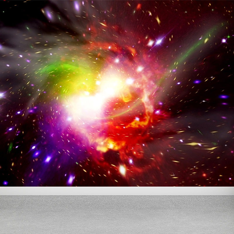 Dark Color Contemporary Wall Mural Huge Black Hole Wall Covering for Living Room